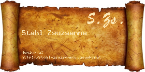 Stahl Zsuzsanna névjegykártya