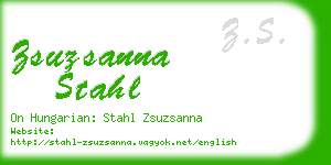 zsuzsanna stahl business card